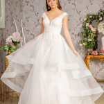 Bead Lace Mermaid Wedding Gown w/ Detachable Waist Layered Drape