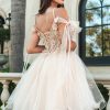 3D Flower and Embroidery Embellished Glitter Mesh Homecoming Dress Lace-Up Back GLGS3513 - Image 4