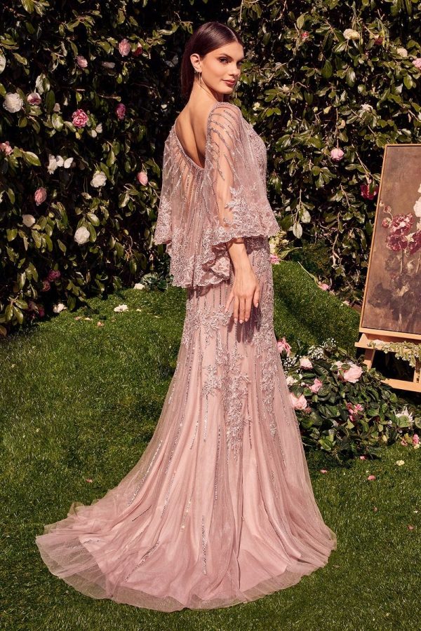 LACE FITTED CAPLET GOWN CDMA105 - Image 3
