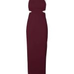 Aidan by Aidan Halter Strap Cutout Side Zipper Back Slit Back Crepe Dress