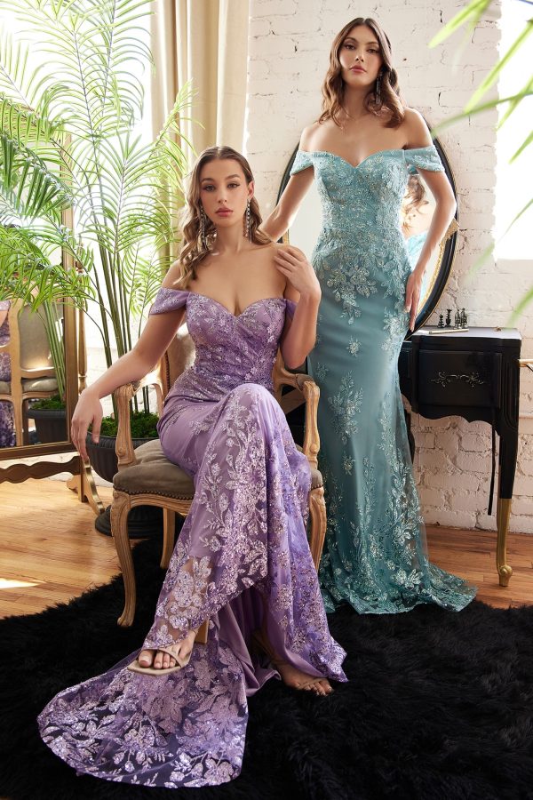 Embellished Off The Shoulder Mermaid Long Prom Dress CDOC014 - Image 10