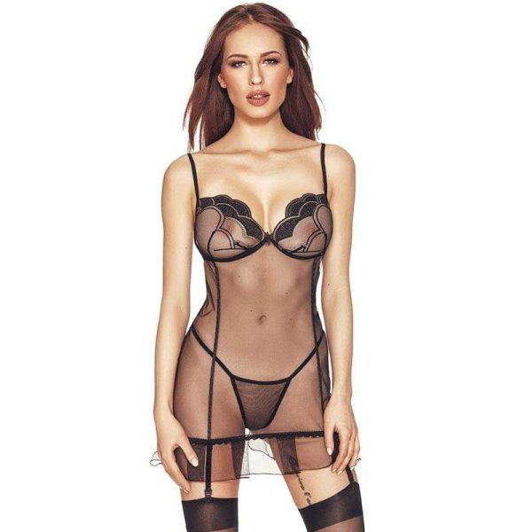 Sexy Sheer Lace Up Chemise Anais Palmina - Image 6