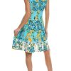 London Times Scuba Crepe Fit & Flare Dress - Image 5