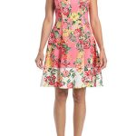 London Times Scuba Crepe Fit & Flare Dress