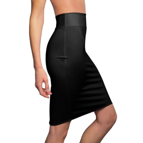 Womens Mini Skirt - Stretchy - Black Pencil Skirt - Image 3