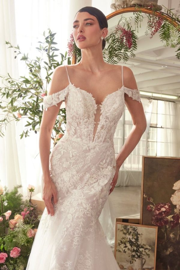FITTED LACE MERMAID WEDDING DRESS CDWL051 - Image 3