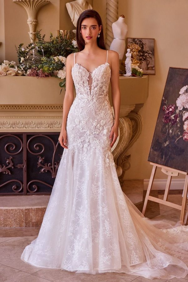 FITTED LACE MERMAID WEDDING DRESS CDWL051 - Image 5