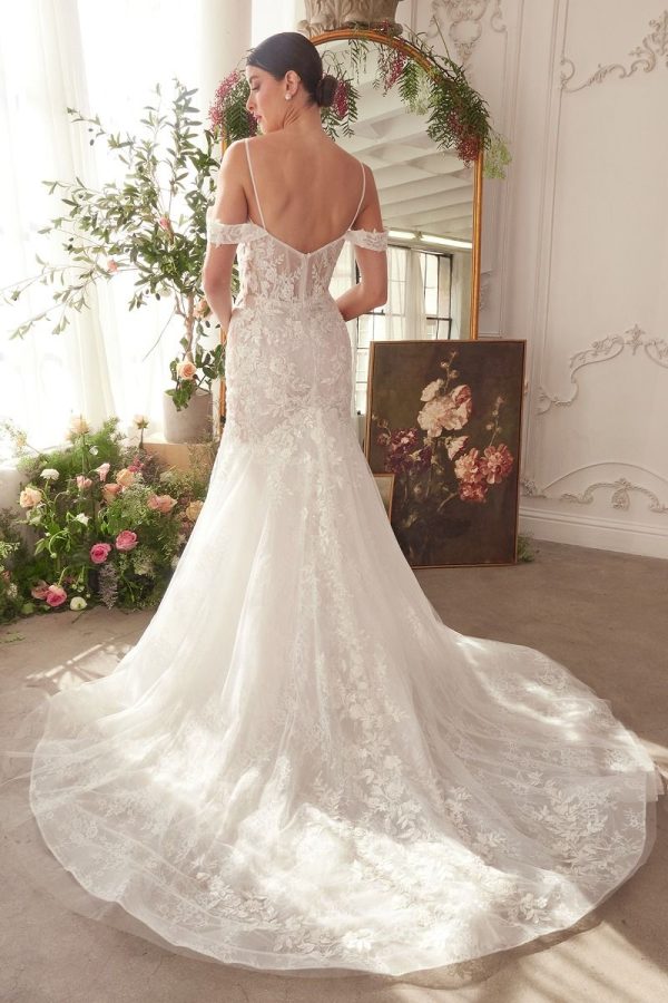 FITTED LACE MERMAID WEDDING DRESS CDWL051 - Image 2