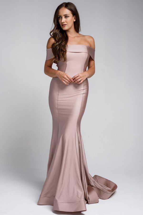 Off Shoulder Mermaid Fitted Long Evening & Wedding Dress AC373 - Image 22