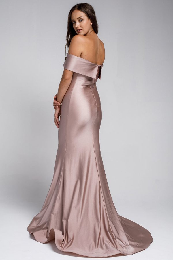 Off Shoulder Mermaid Fitted Long Evening & Wedding Dress AC373 - Image 4