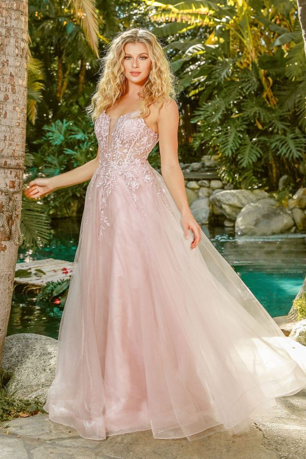 Floral Embellished Beads Bodice Long Prom & Bridesmaid Dress NXT449 - Image 5