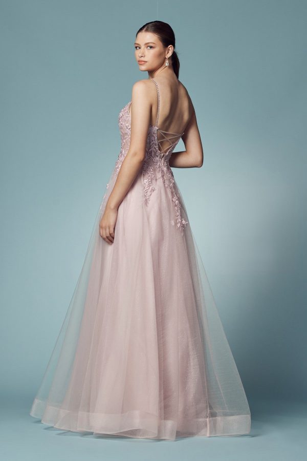 Floral Embellished Beads Bodice Long Prom & Bridesmaid Dress NXT449 - Image 2