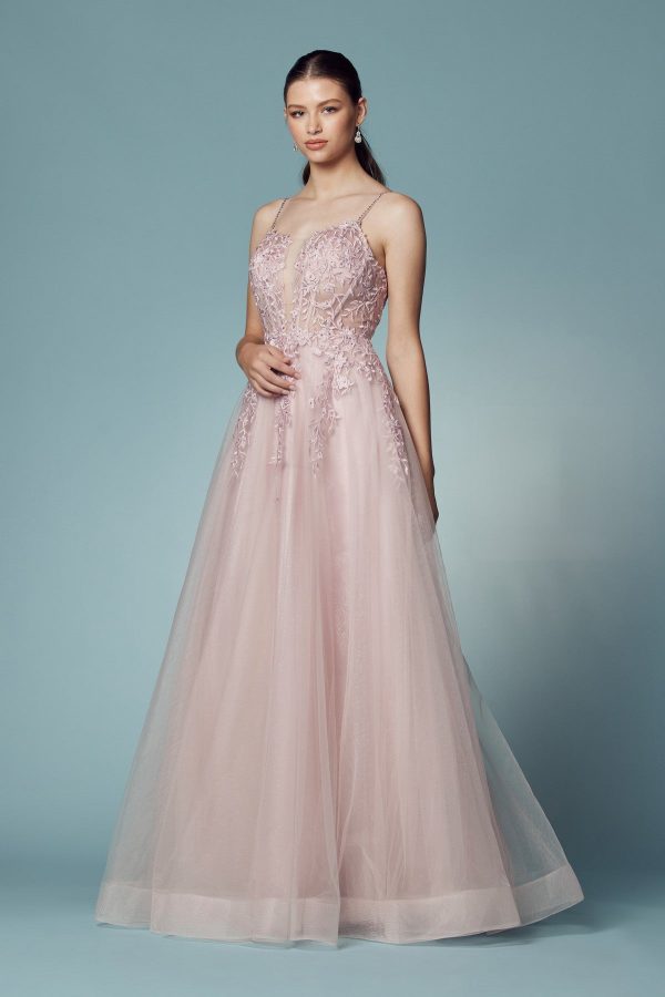 Floral Embellished Beads Bodice Long Prom & Bridesmaid Dress NXT449 - Image 3
