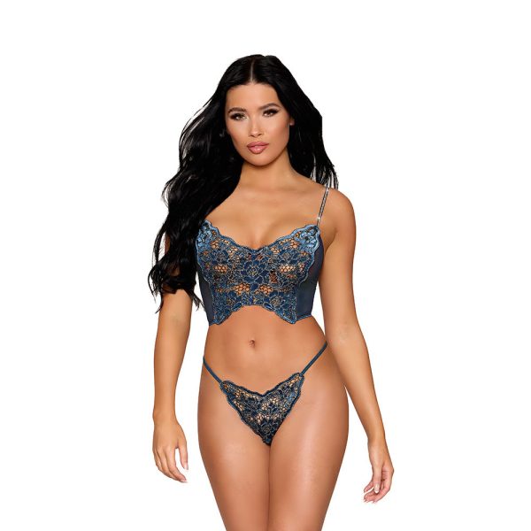 Dreamgirl Lace Bustier and G-String Twilight S - Image 2