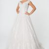 Lace Embellished Bodice A-Line Long Wedding Dress GLGL2823 - Image 9