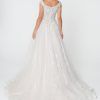 Lace Embellished Bodice A-Line Long Wedding Dress GLGL2823 - Image 2