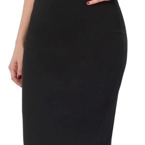 Zenana Premium Cotton Basic Knee Skirt
