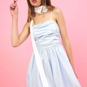 Mittoshop Ruched Detail Bubble Hem Mini Dress
