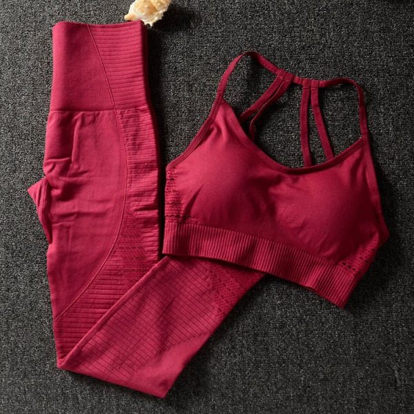 Workout Clothes Set: Must-Have Breathable Leggings & Bra - Image 24