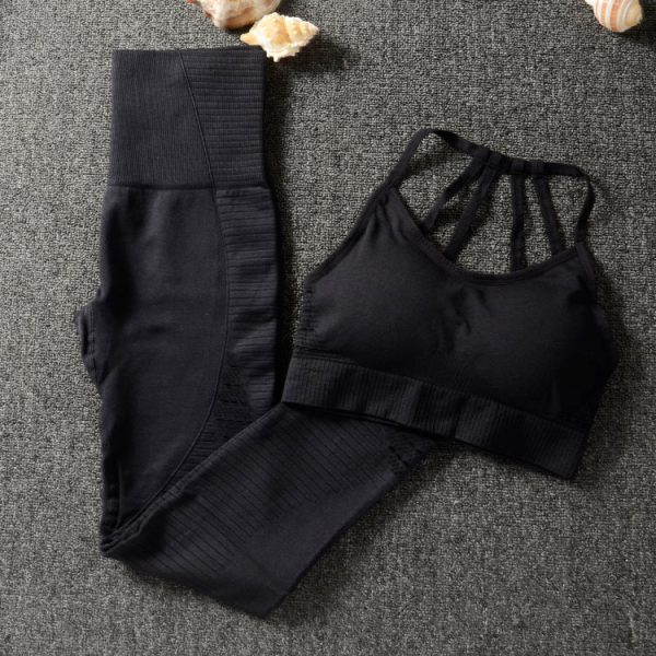 Workout Clothes Set: Must-Have Breathable Leggings & Bra - Image 29