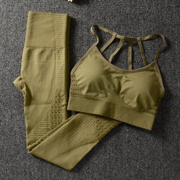 Workout Clothes Set: Must-Have Breathable Leggings & Bra - Image 31