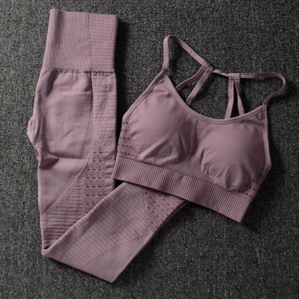 Workout Clothes Set: Must-Have Breathable Leggings & Bra - Image 27