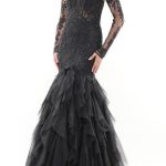 Colors Dress Strapless Embroidered Mesh Gown