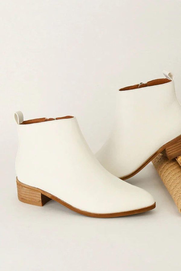 MayFair PU Leather Block Heel Boots - Image 6