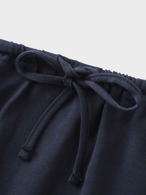 Straight Maxi Drawstring T-Shirt Skirt-Navy - Image 5