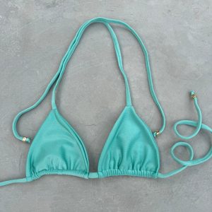 Turquoise Triangle Bikini Top