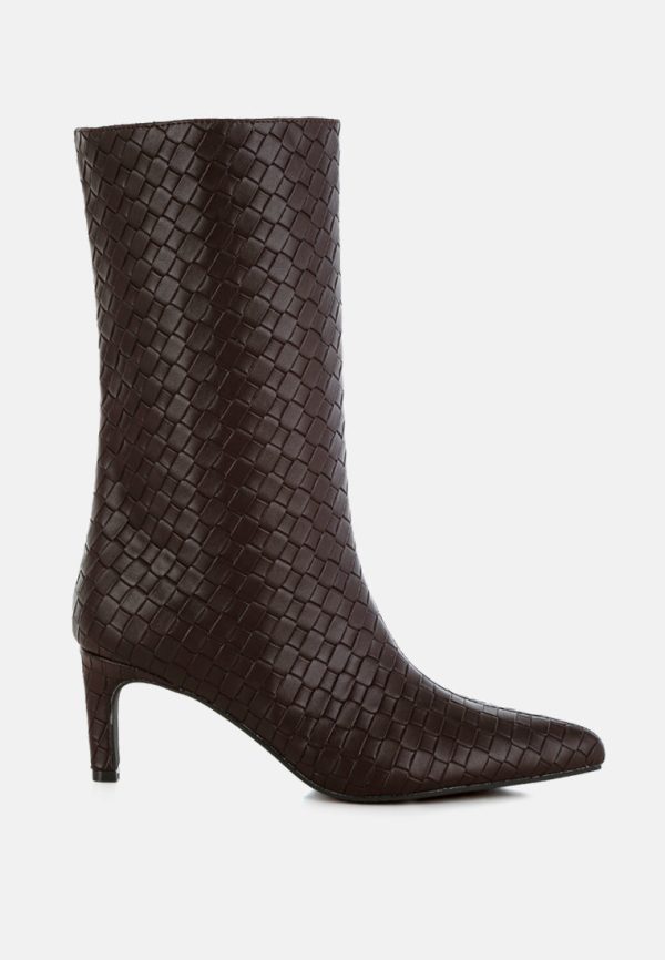 Woven Faux Leather Boots: Stunning Comfort for Every Step - Image 7