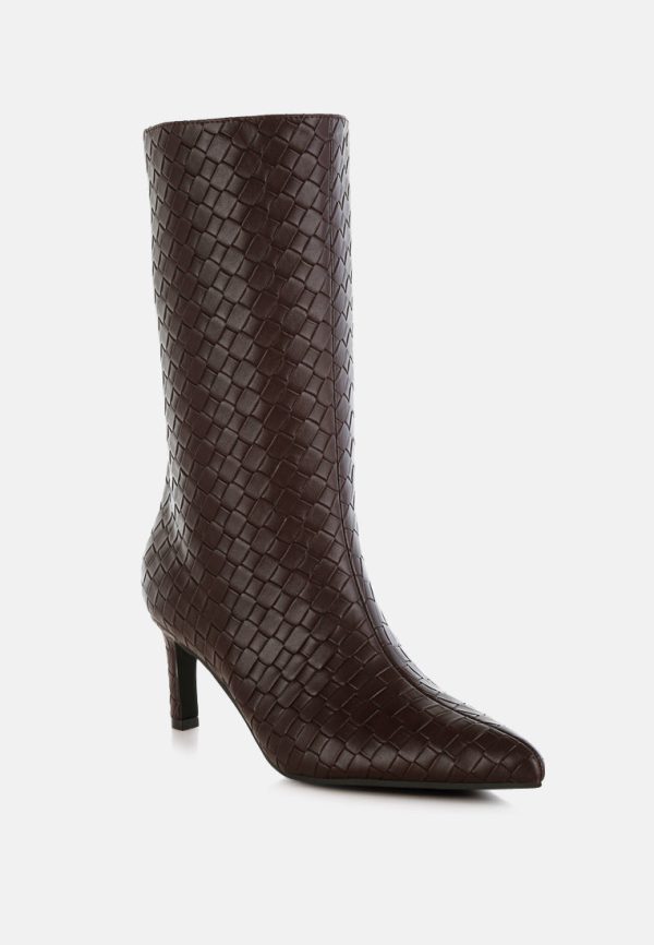 Woven Faux Leather Boots: Stunning Comfort for Every Step - Image 2