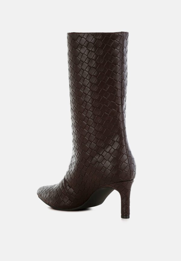Woven Faux Leather Boots: Stunning Comfort for Every Step - Image 3