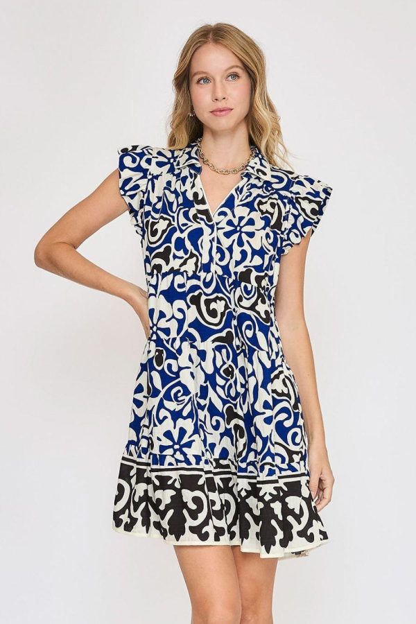 Umgee Floral Ruffled Cap Sleeve Tiered Dress - Image 8