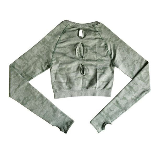 Camo Seamless O-Neck Shirts: Must-Have for Effortless Workouts - Image 5