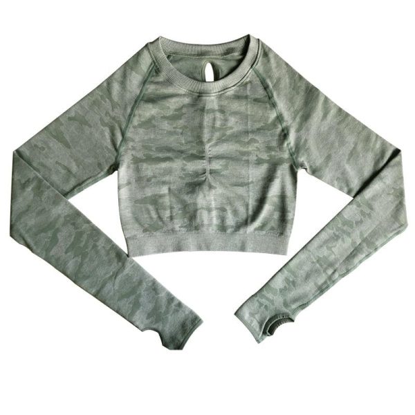 Camo Seamless O-Neck Shirts: Must-Have for Effortless Workouts - Image 4