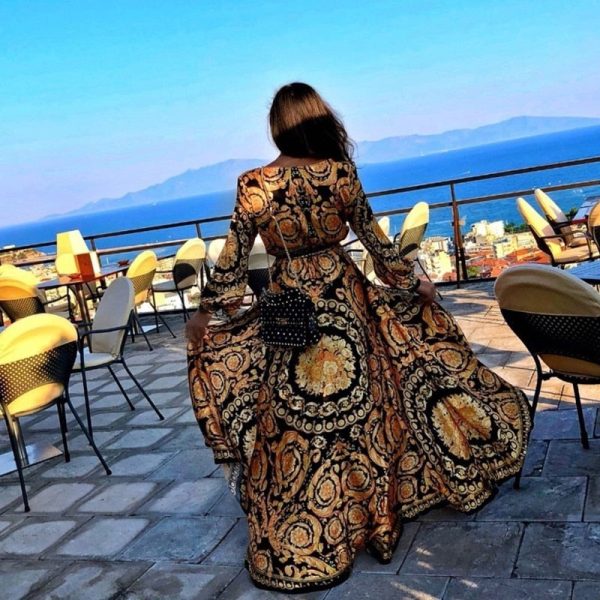 Womens Maxi Dress: Must-Have Retro V-Neck Elegance - Image 5