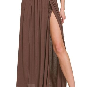Zenana Woven Crinkle Gauze Long Skirts
