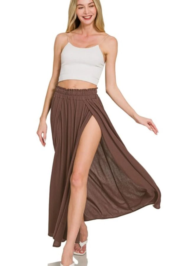 Zenana Woven Crinkle Gauze Long Skirts - Image 2