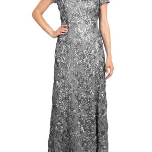 Embellished Lace Dress With Hand‑Stitched Crystal Accents