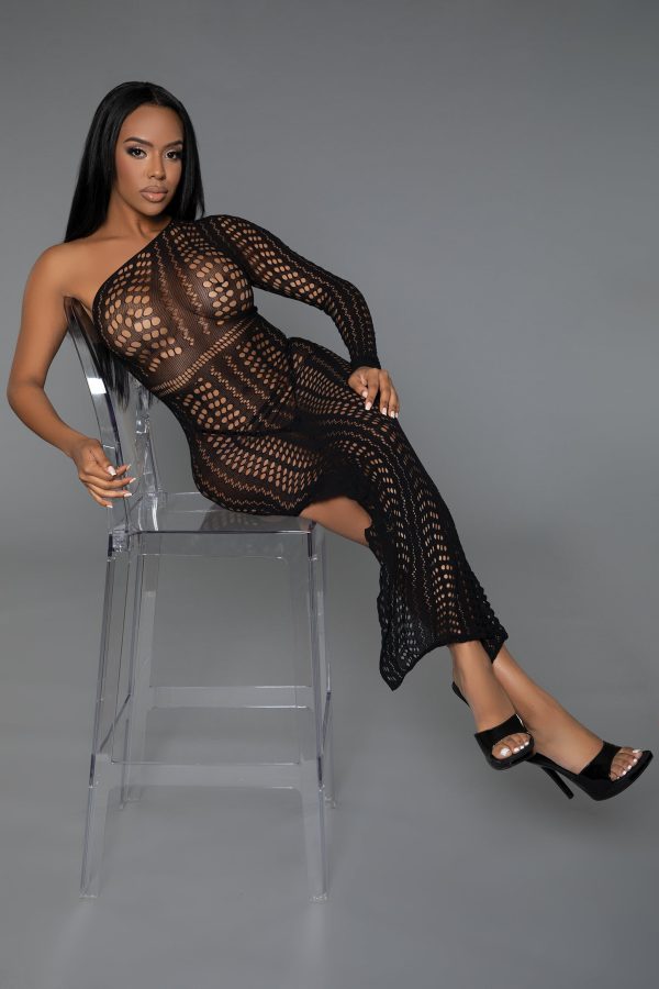 Reel Me In Maxi Dress – Bold Geometry & One-Shoulder Edge - Image 4