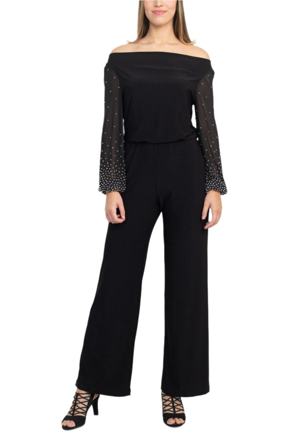 off-shoulder jumpsuit: Versatile Chiffon & Jersey Style