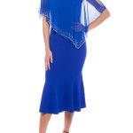 Marina dress: Asymmetric chiffon cape with subtle sequins