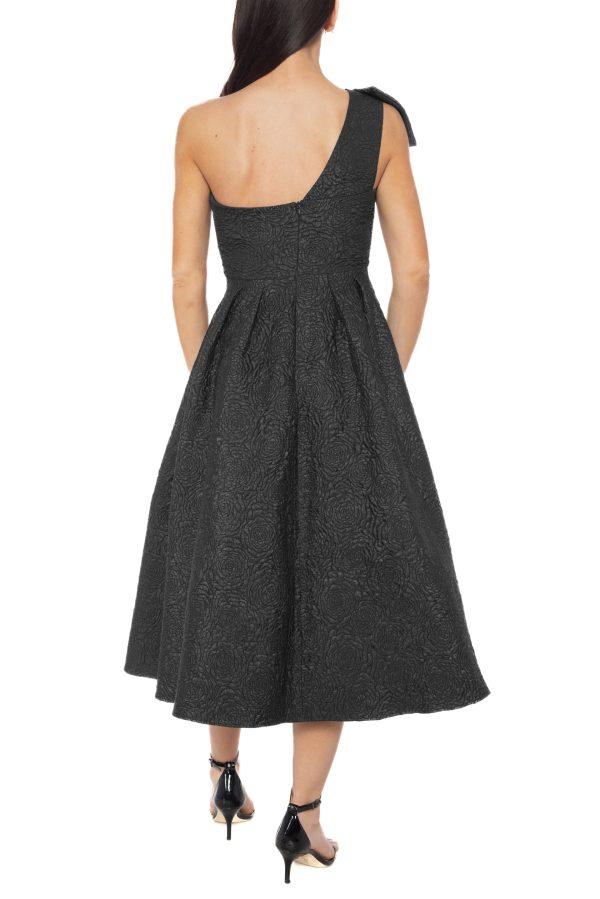 Oversized Ribbon Bow A‑Line Midi Dress – Flare & Comfort - Image 2
