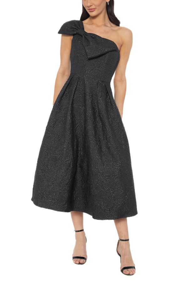 Oversized Ribbon Bow A‑Line Midi Dress – Flare & Comfort - Image 6