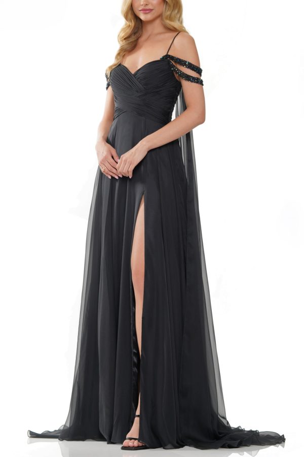Side Drapes Chiffon A-Line Gown – Colors Dress Long Formal - Image 14