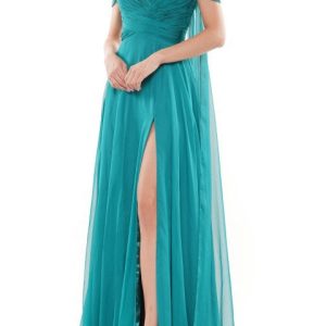 Side Drapes Chiffon A-Line Gown – Colors Dress Long Formal