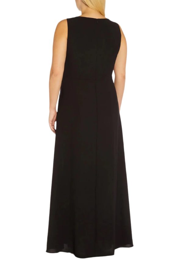 Crew Neck Sleeveless Jumpsuit – Crepe Fabric, Floor‑Length Skirt - Image 2