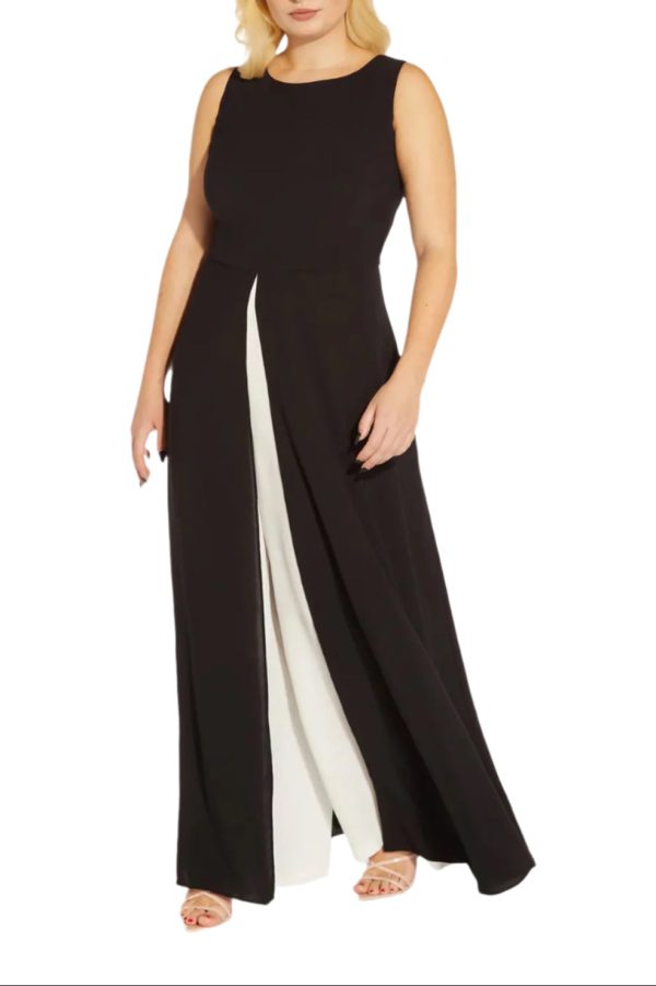 Crew Neck Sleeveless Jumpsuit – Crepe Fabric, Floor‑Length Skirt - Image 8