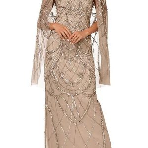 Adrianna Papell Dress – Beaded Mesh Sheath for All Seasons